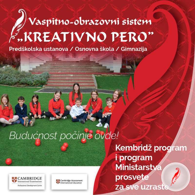 Educational system Kreativno pero to offer world-class Cambridge Early Years curriculum