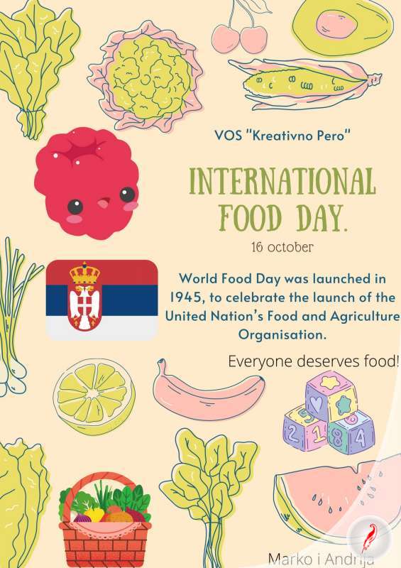 Обележавање Светског дана хране (World Food Day) у Креативном перу