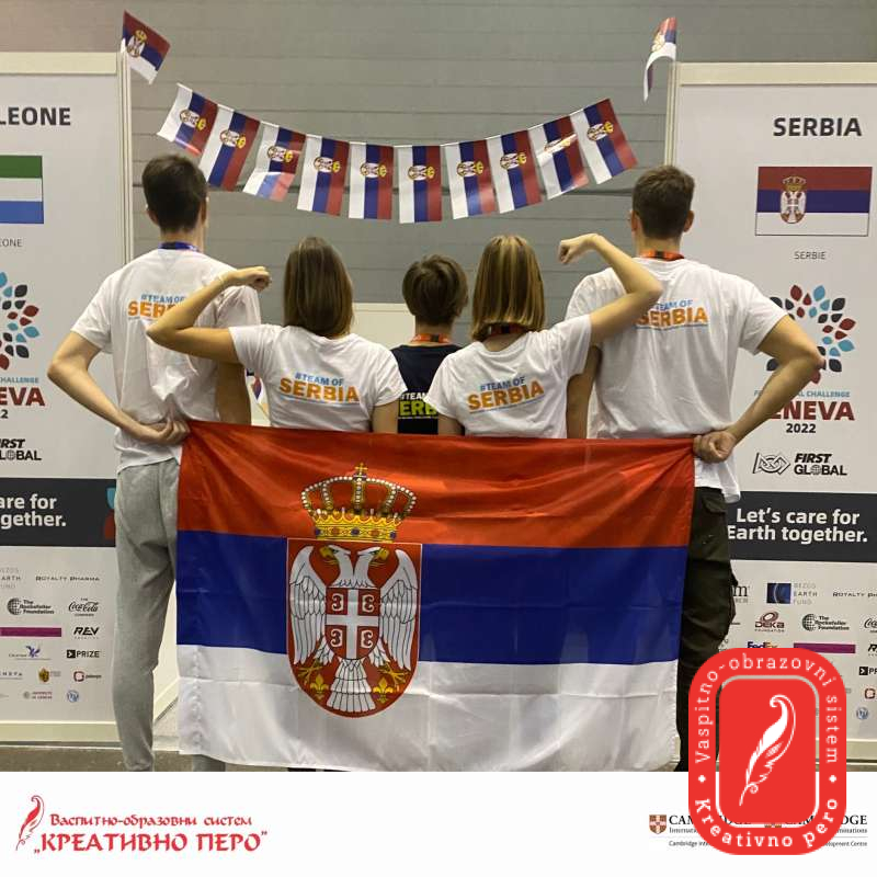 The Ambassador and Permanent Representative of the Republic of Serbia to the UN visited the Serbian team at the International Robotics Olympiad in Geneva