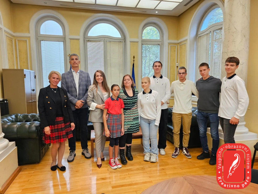 Students of Kreativno pero Visit the Embassy of the Hellenic Republic Ahead of the Robotics Olympics in Athens